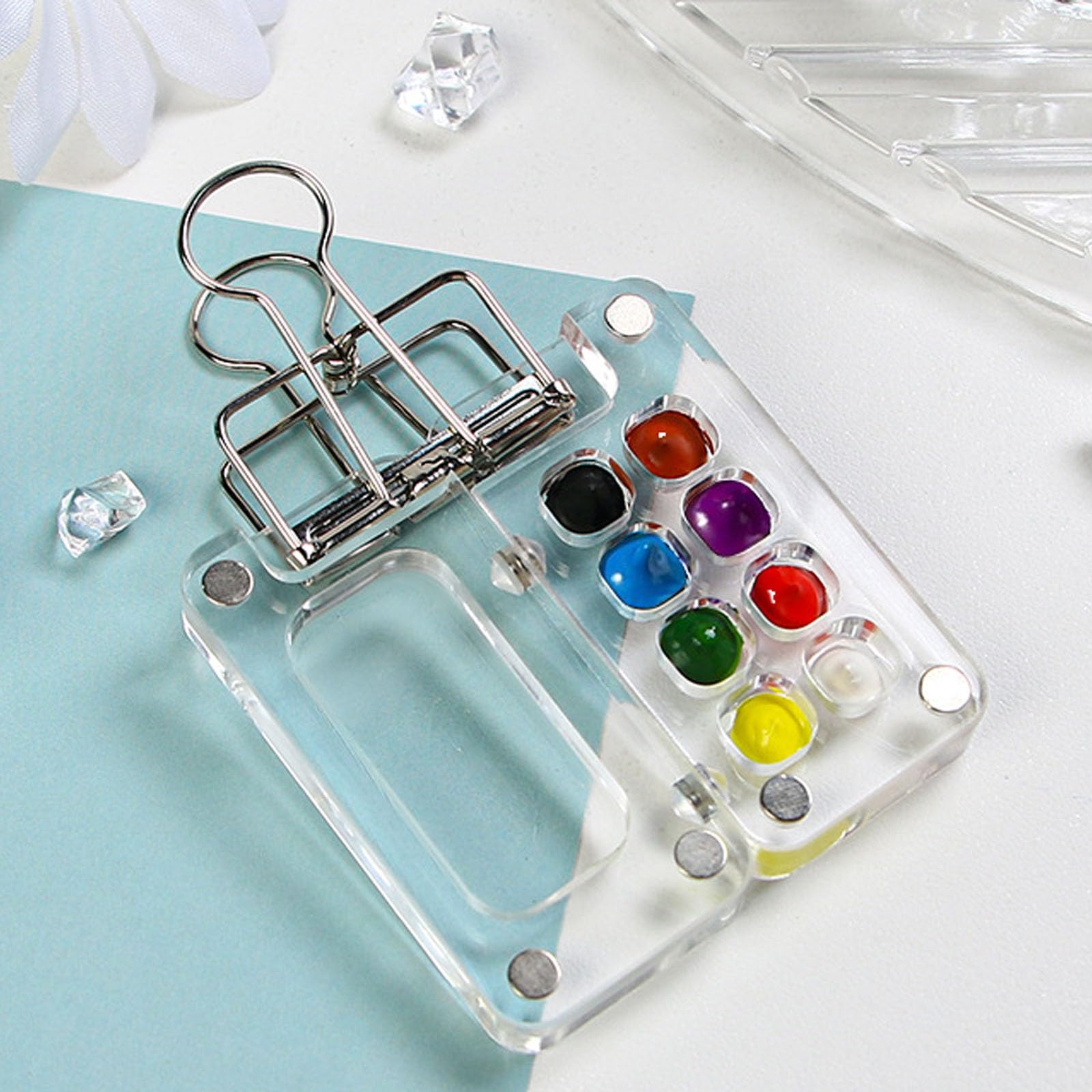 Amazon.co.jp: HAKONA 絵の具 パレット 水彩パレット 8/15格アクリル